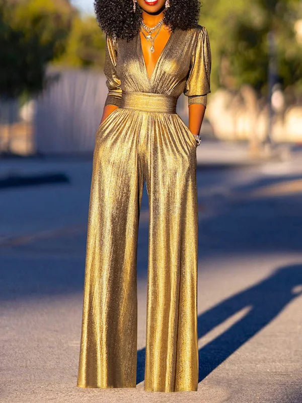 Glänzender Jumpsuit