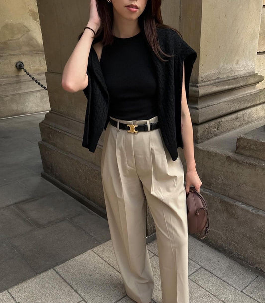 Eleganter Damen Gürtel mit Goldener Schnalle