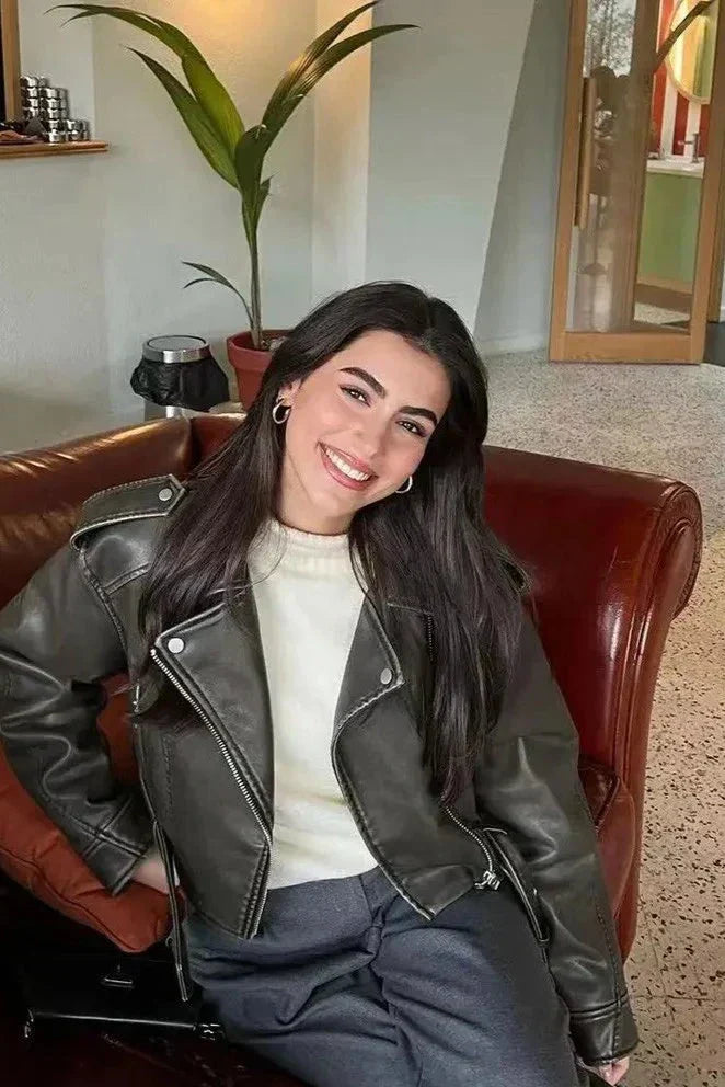 Heidi-Mode | Moderne Kurze Bikerjacke