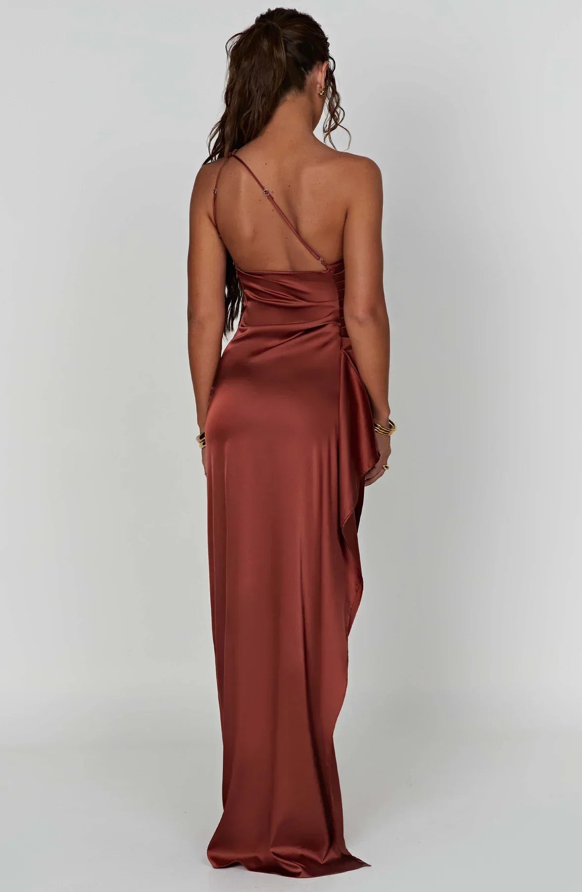 WOLFFTOP One-shoulder maxi dress