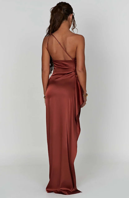 WOLFFTOP One-shoulder maxi dress