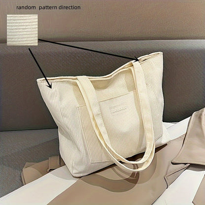 Elegante Damen-Tasche aus hochwertigem Cordstoff | Vegan Leather