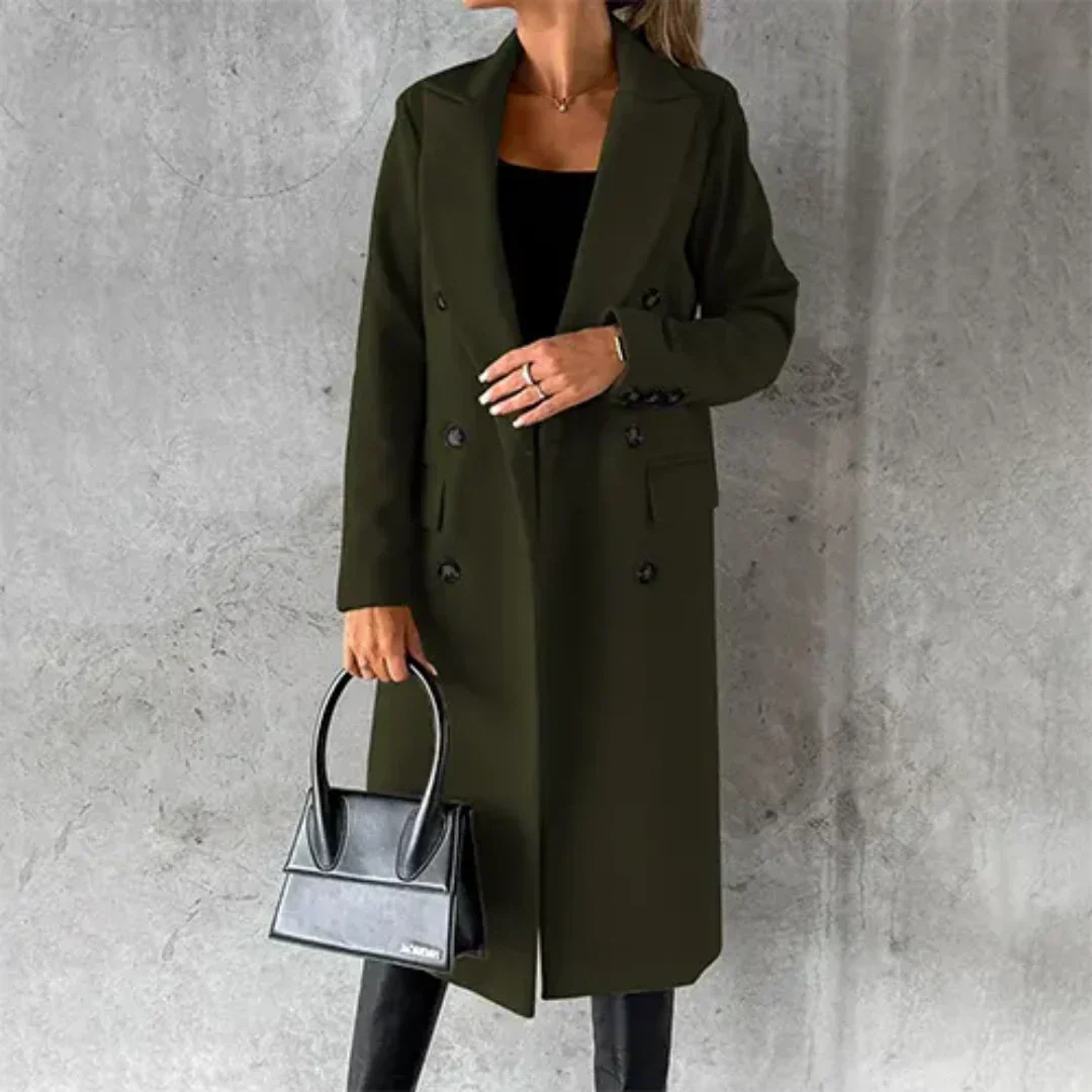 Wolfftop Damen Warme Trench Mantel Winter