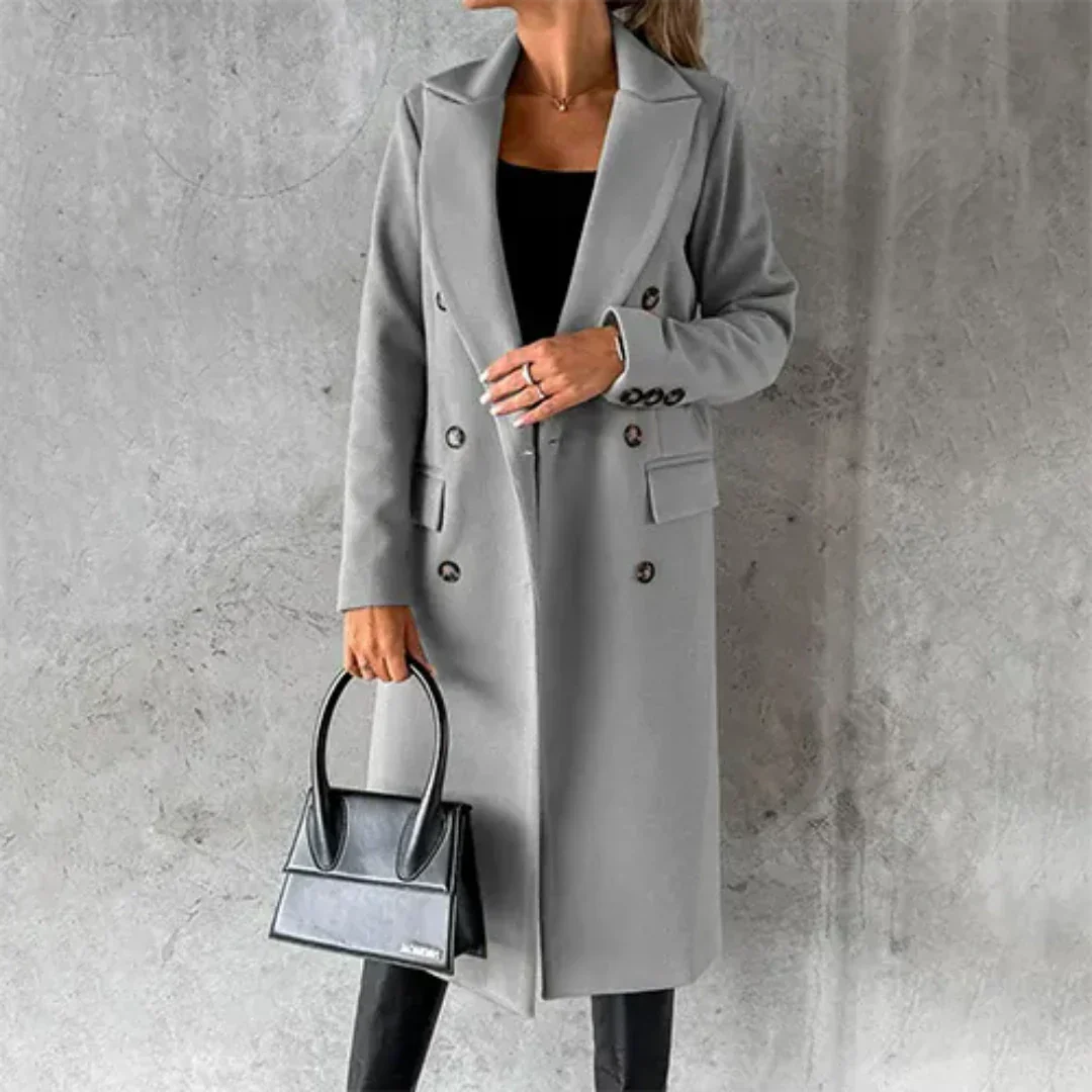 Wolfftop Damen Warme Trench Mantel Winter
