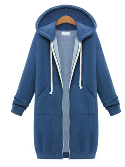 Heidi-Mode | Zip-Up Hoodie knielang