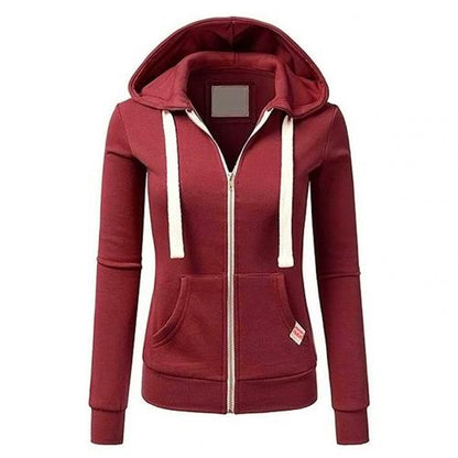 Heidi-Mode | Fleece Zip Up Hoodie Met Verstelbare Capuchon