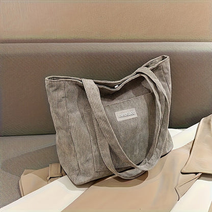 Elegante Damen-Tasche aus hochwertigem Cordstoff | Vegan Leather