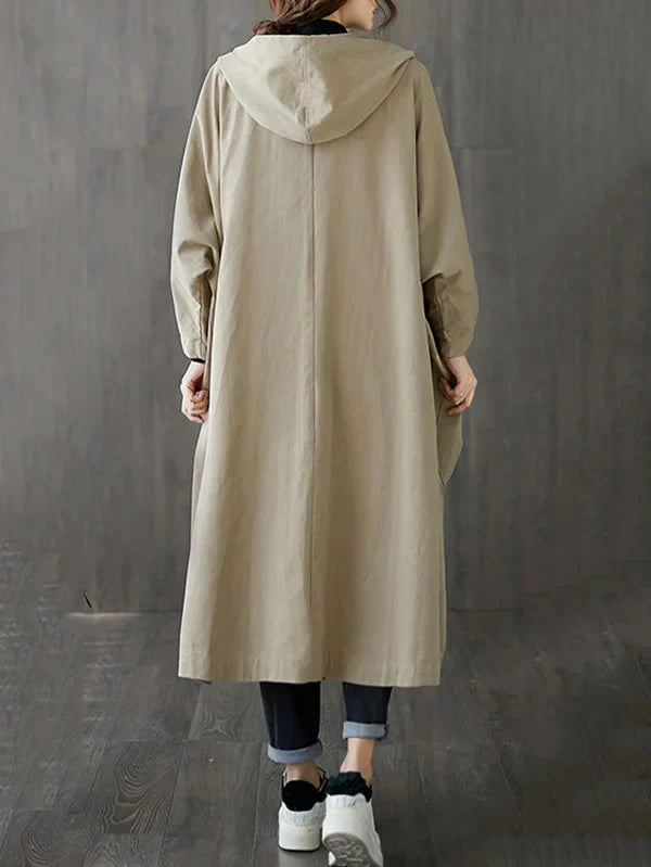 Heidi-Mode | Langer Wasserdichter Trenchcoat Mantel