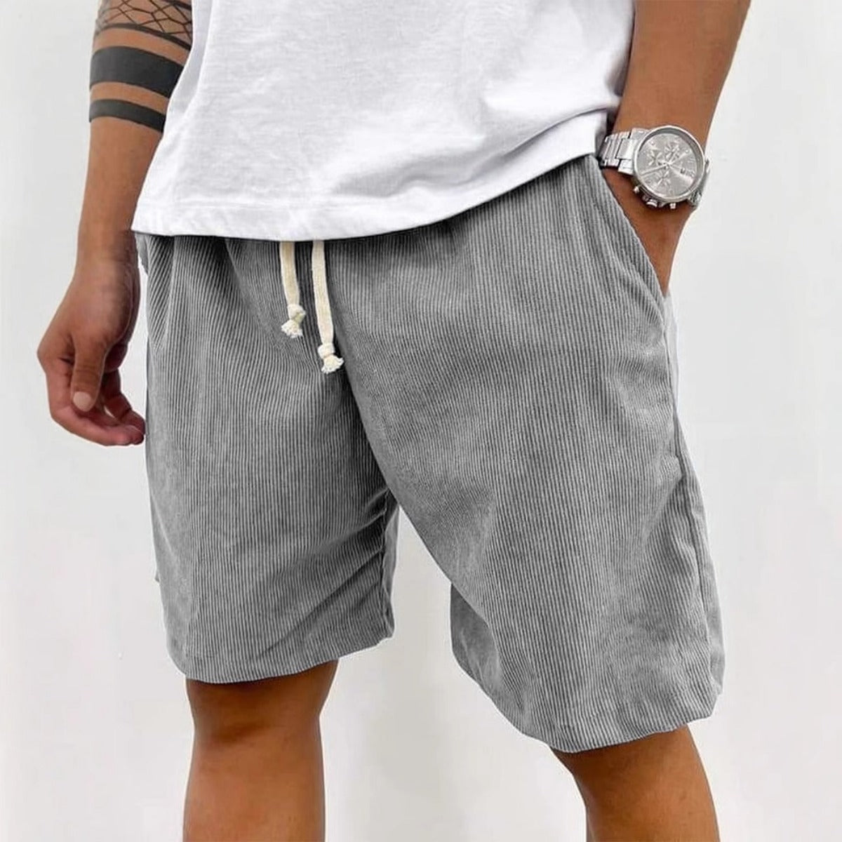 Mode | Herren Casual Kordelzug Cord Shorts