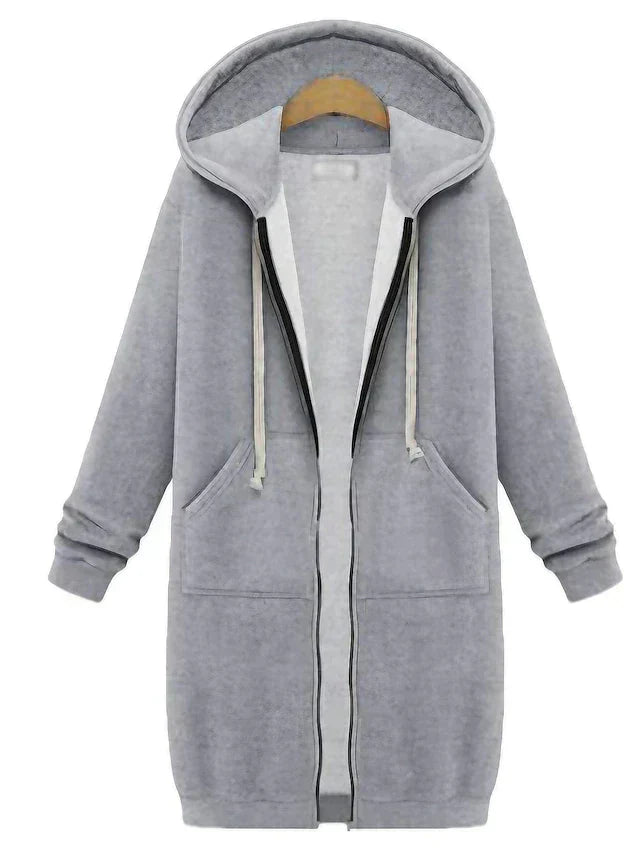 Heidi-Mode | Zip-Up Hoodie knielang