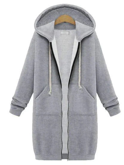 Heidi-Mode | Zip-Up Hoodie knielang