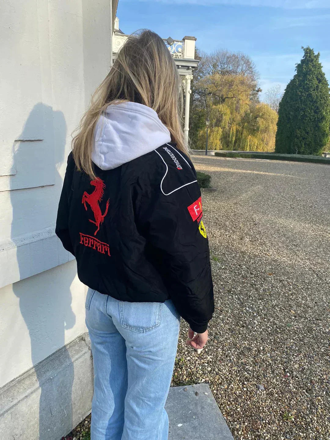 Vintage Ferrari Racer Jacke im sportlichen Unisex-Stil