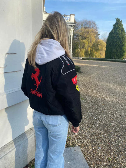 Vintage Ferrari Racer Jacke im sportlichen Unisex-Stil