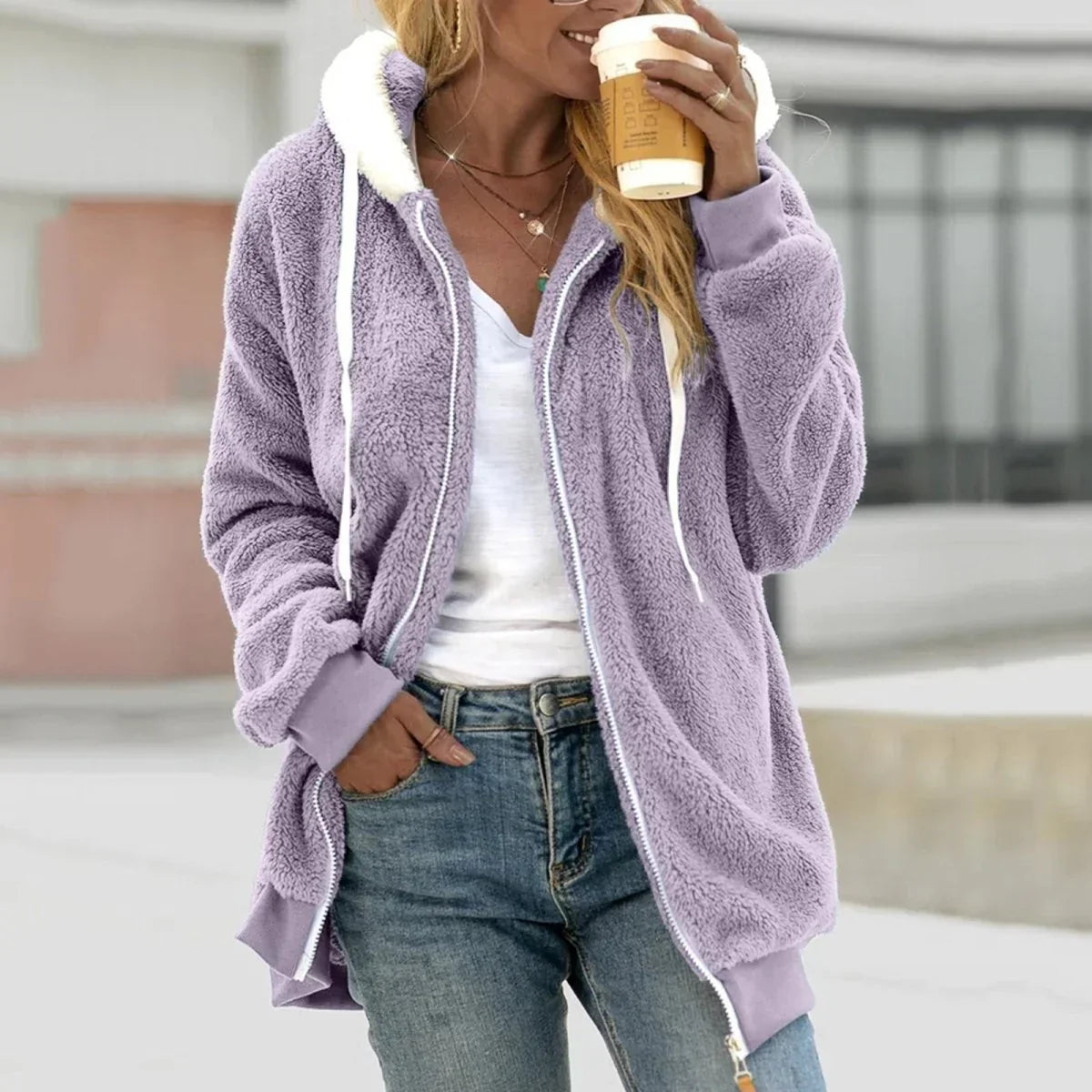 Heidi-Mode | Extra warmer Teddy-Fleece Zip Hoodie