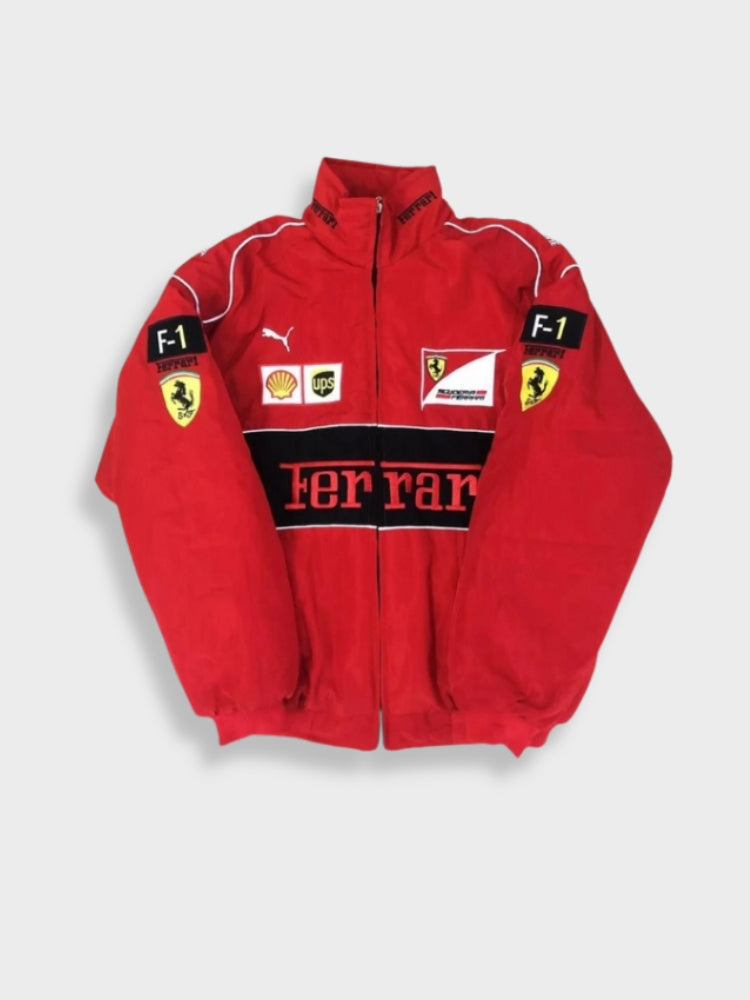 Vintage Ferrari Racer Jacke im sportlichen Unisex-Stil
