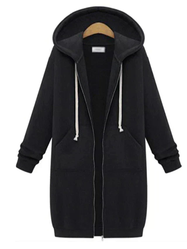 Heidi-Mode | Zip-Up Hoodie knielang