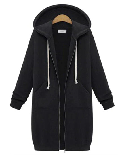 Heidi-Mode | Zip-Up Hoodie knielang