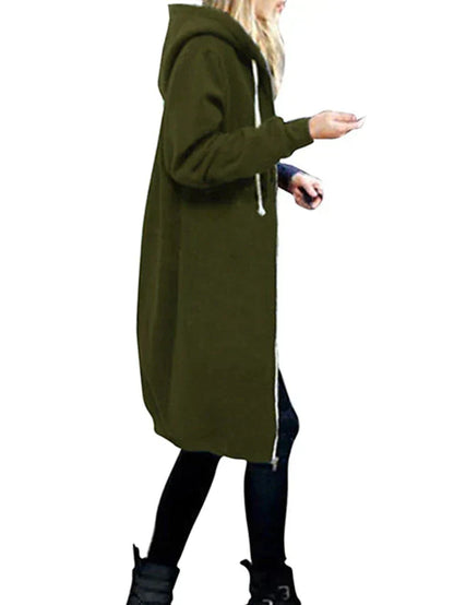 Heidi-Mode | Zip-Up Hoodie knielang